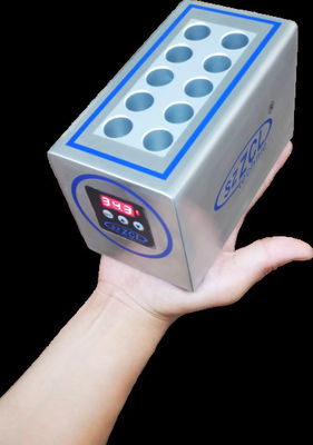 เครื่องอุ่นหลอดแบบพกพาสำหรับ 10 หลอด อุณหภูมิ 37°C ใช้งานได้ 6 ชั่วโมง และควบคุมอุณหภูมิคงที่