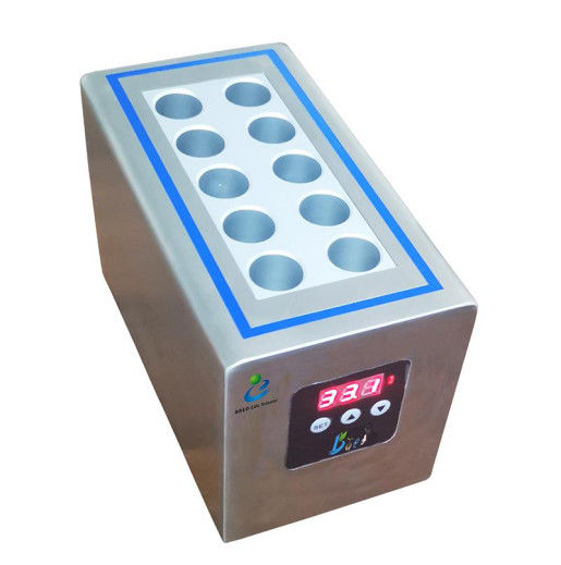 เครื่องอุ่นหลอดแบบพกพาสำหรับ 10 หลอด อุณหภูมิ 37°C ใช้งานได้ 6 ชั่วโมง และควบคุมอุณหภูมิคงที่